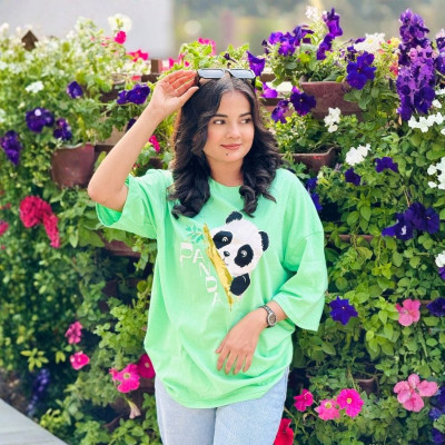 Ladies Drop Shoulder (Panda Lemon)